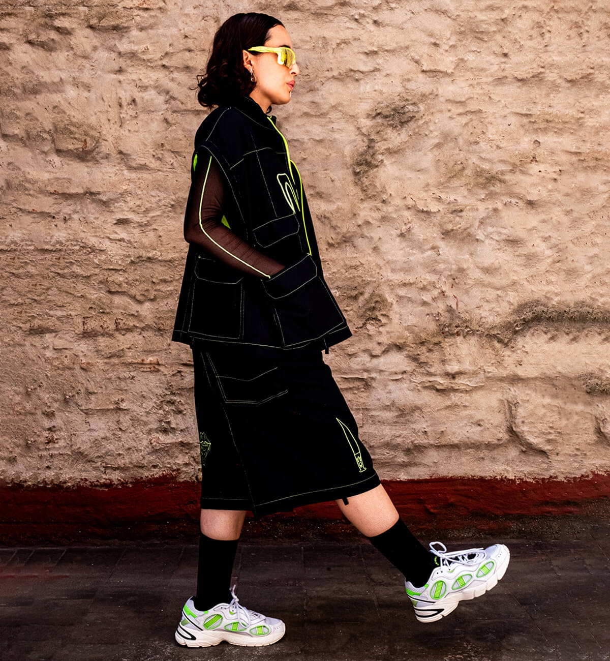 ✴︎ Pantalón Desarmable Agender / Cc: Caníbal ✴︎ Negro Neón