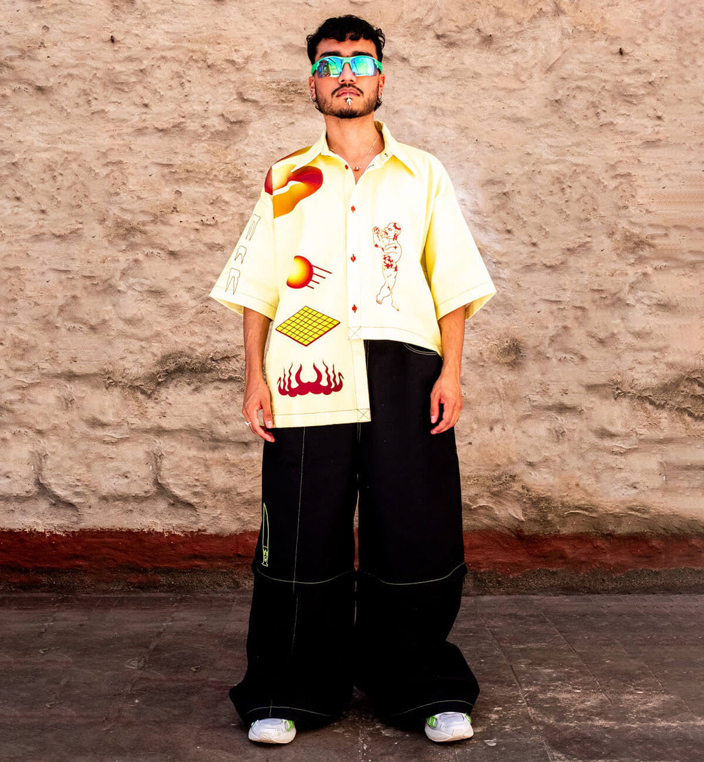 ✴︎ Pantalón Desarmable Agender / Cc: Caníbal ✴︎ Negro Neón